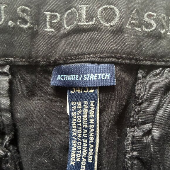 US Polo Assn. Men's Black Cargo Pants (34/32) - Picture 5 of 12